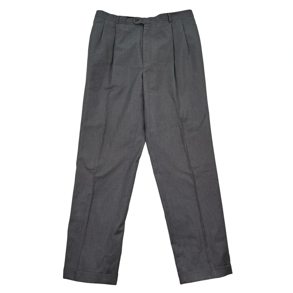 Jos A Bank Signature Collection Mens 48XL Gray Pinstripe Wool Silk Suit 38x36 - Picture 12 of 16